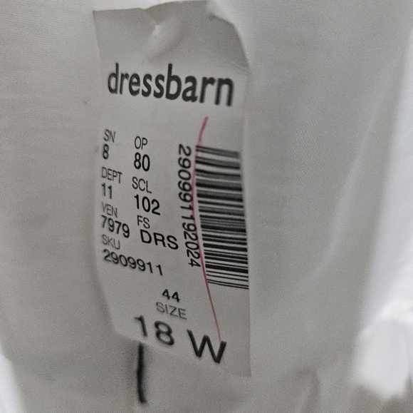 Sleeveless Black & White Patterned Dress, Midiblength, Size 18, NWT! - Picture 5 of 6